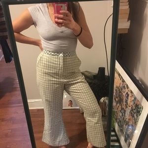 Gingham High Waist Trousers NWOT NEVER WORN
